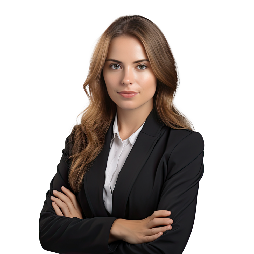 ai-generated-business-woman-portrait-isolated-on-a-transparent-background-free-png